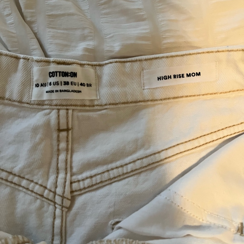 cotton on high rise mom jean shorts